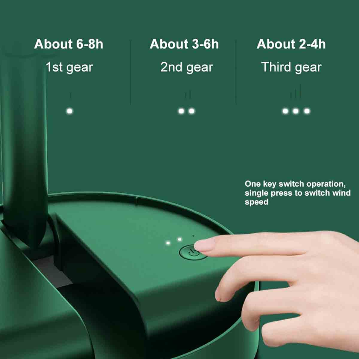 Portable USB Charging Fan Mini Foldable Green