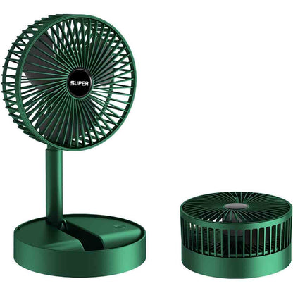 Portable USB Charging Fan Mini Foldable Green