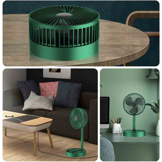 Portable USB Charging Fan Mini Foldable Green