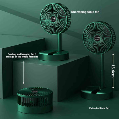 Portable USB Charging Fan Mini Foldable Green