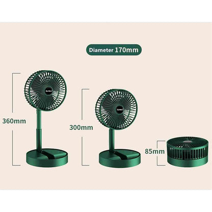 Portable USB Charging Fan Mini Foldable Green