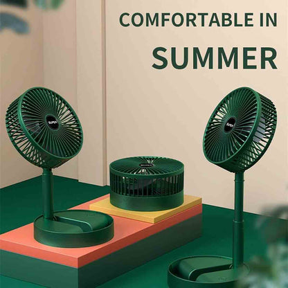 Portable USB Charging Fan Mini Foldable Green