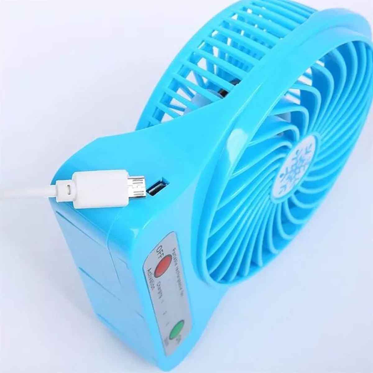 Rechargable Desk Fan with LED Light and 3 level fan speed contral