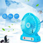 Rechargable Desk Fan with LED Light and 3 level fan speed contral