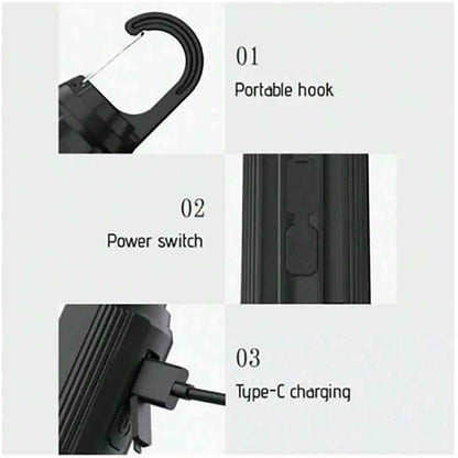 Rechargeable LED Camping Lamp Gear Clip Hook