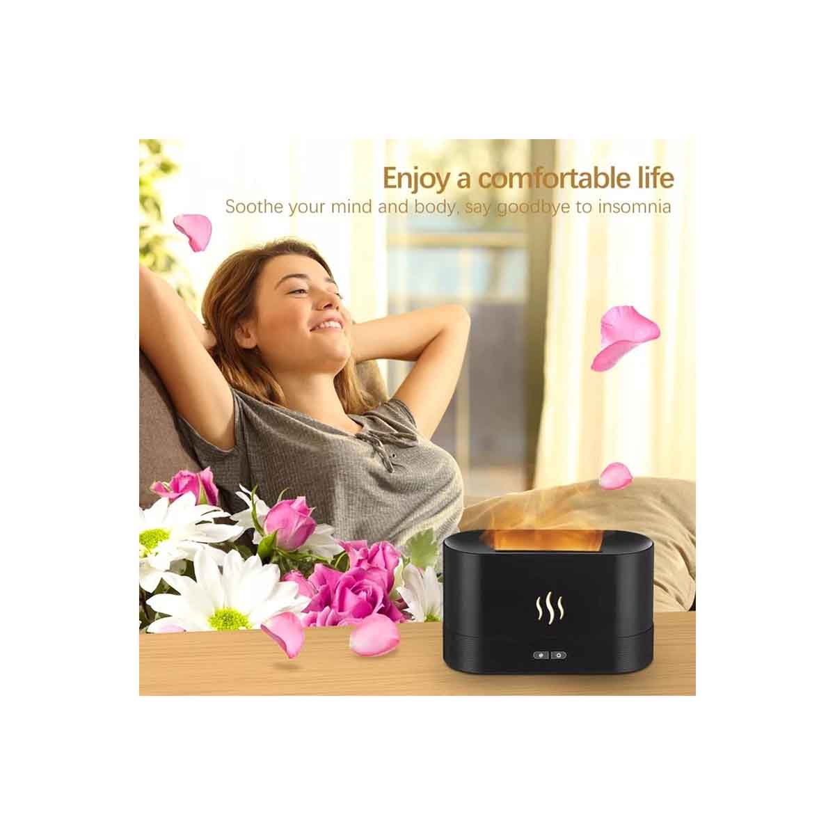 RGB Flame Aroma Diffuser Air Humidifier