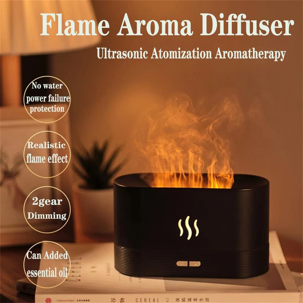 RGB Flame Aroma Diffuser Air Humidifier