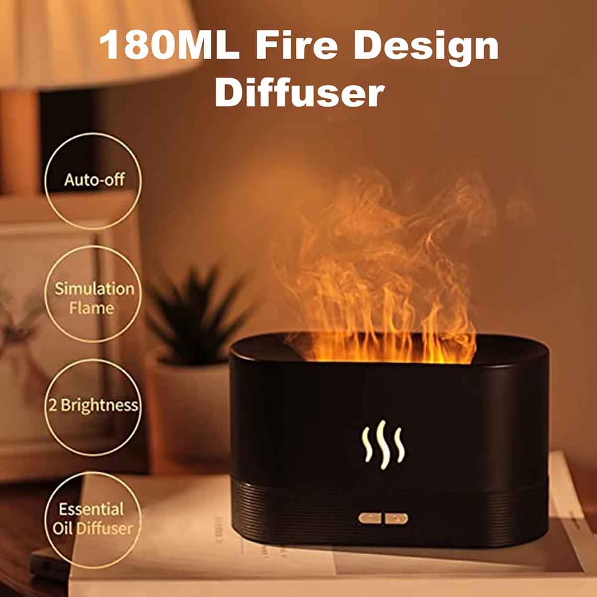 RGB Flame Aroma Diffuser Air Humidifier