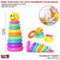 Ring Stacking Set Early Educational Toddlers Colours Recognition Shape Size Toy for Kids