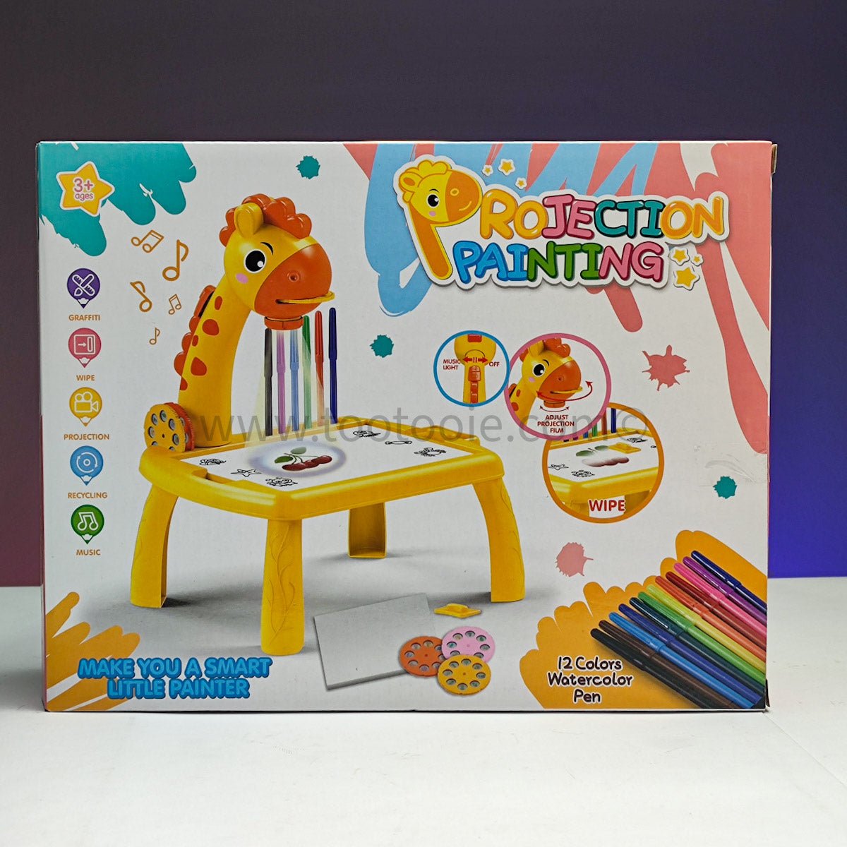 Trace and Draw Art Cartoon Giraffe Design Smart Painting Drawing Table Led Projector