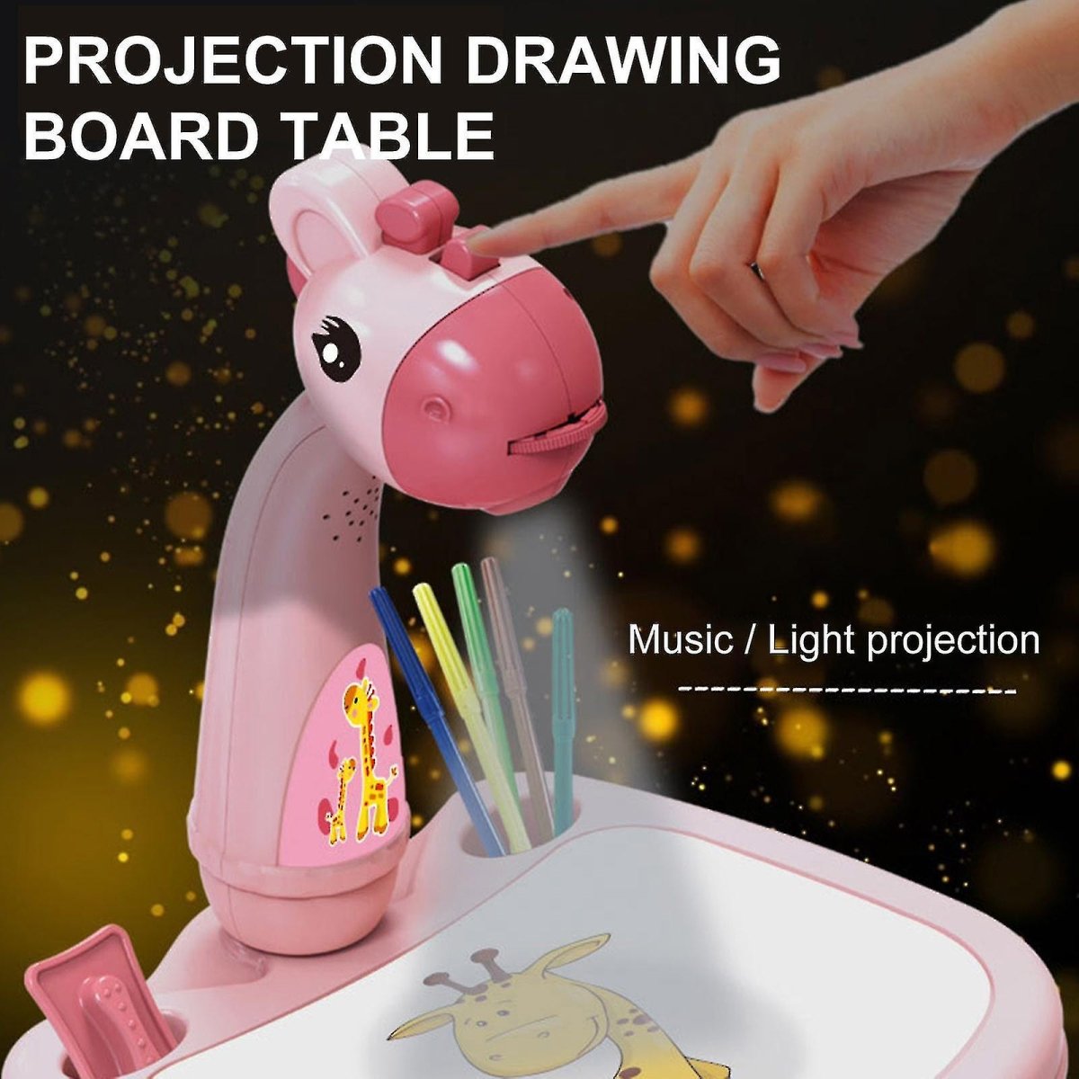 Trace and Draw Art Cartoon Giraffe Design Smart Painting Drawing Table Led Projector