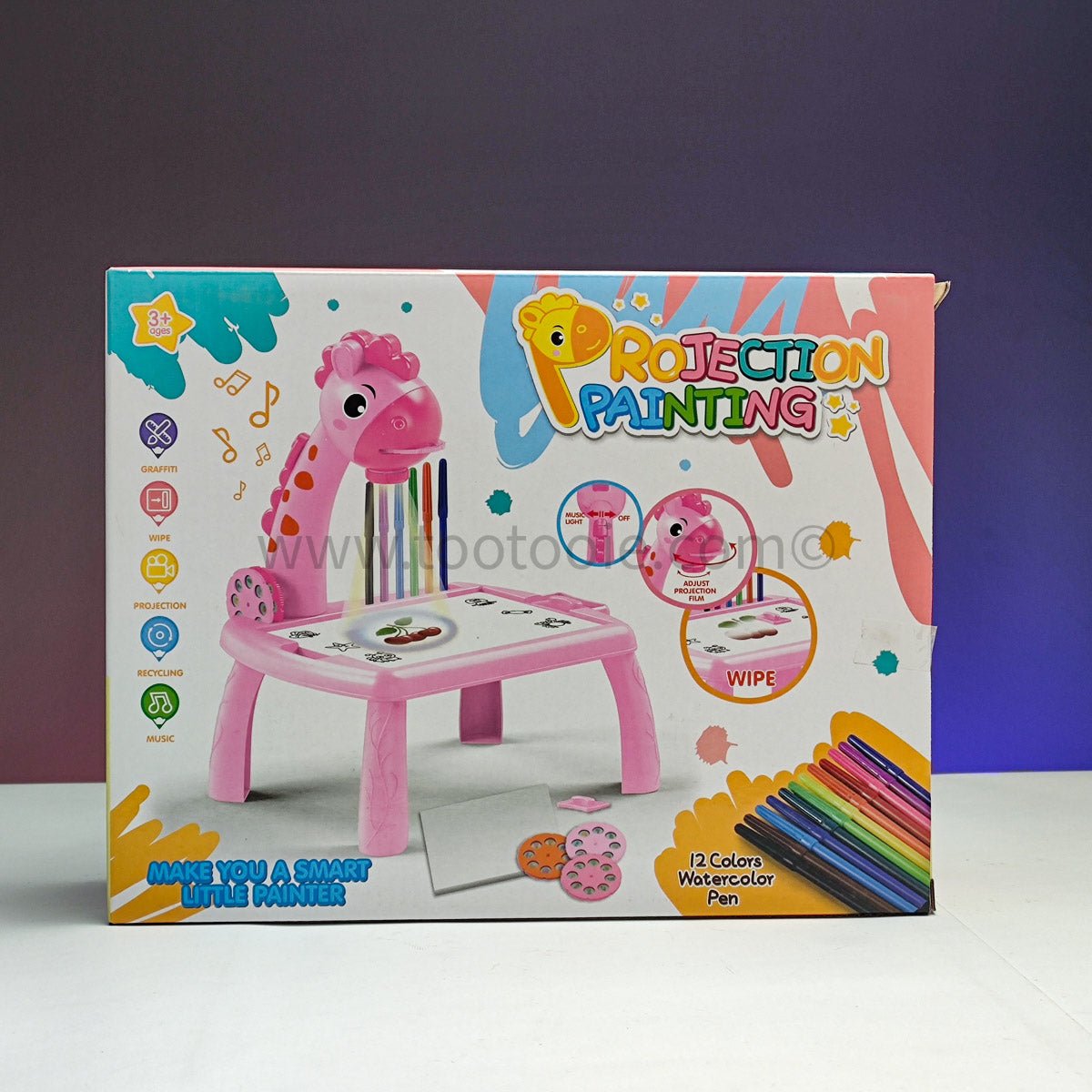 Trace and Draw Art Cartoon Giraffe Design Smart Painting Drawing Table Led Projector