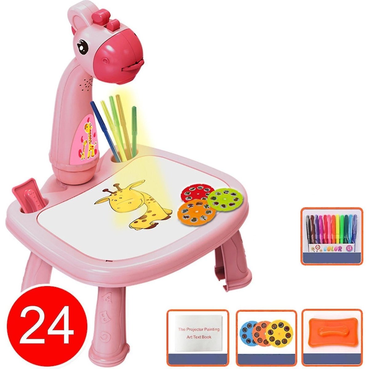 Trace and Draw Art Cartoon Giraffe Design Smart Painting Drawing Table Led Projector