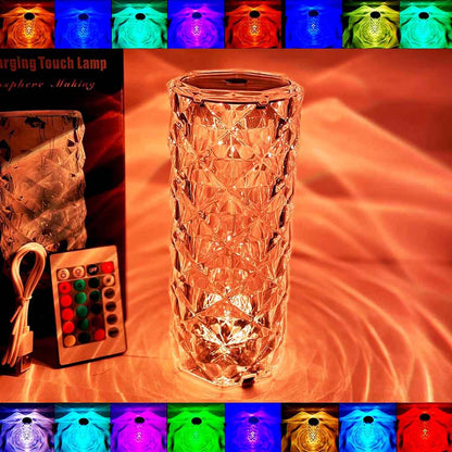 USB Rechargeable Crystal Table Lamp