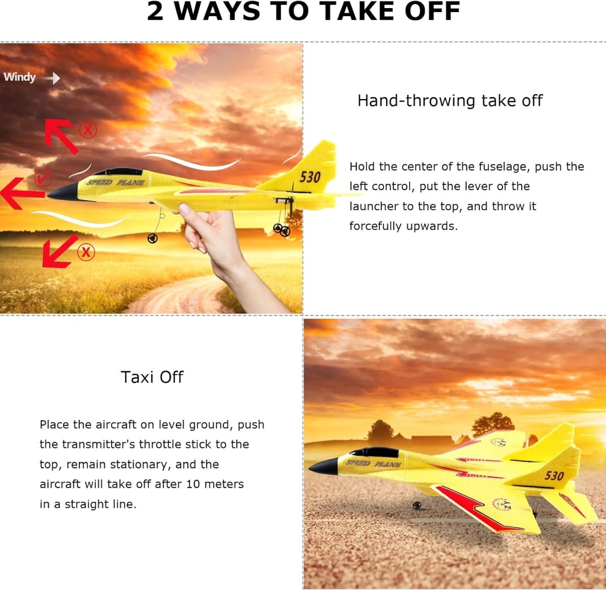 ZY-530 2CH RC Remote Control Fighter Plane Toy